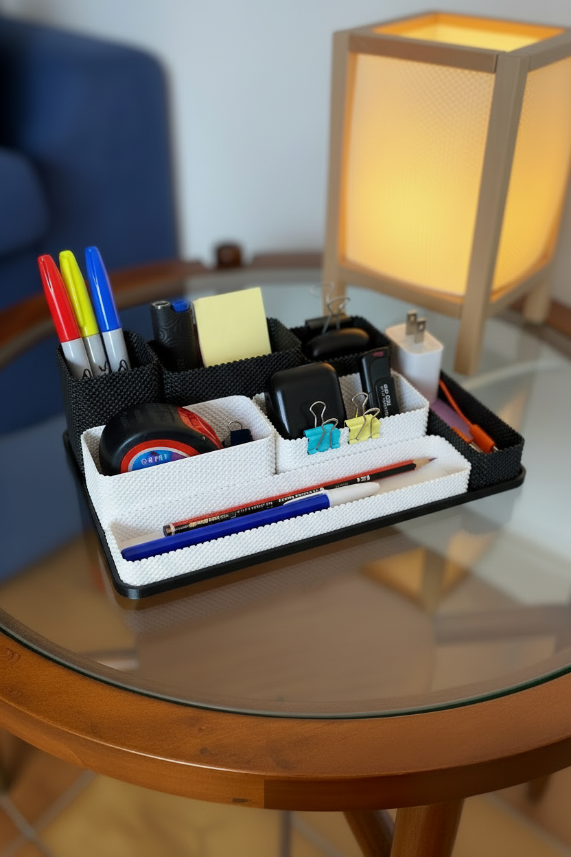 Black & White Coregrid - Front Compartment White