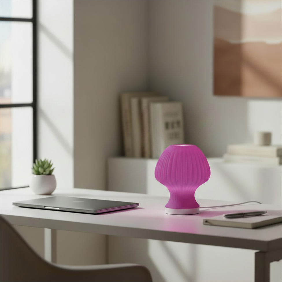 Blob Mushroom Lamp | 3D Printed Decorative Lamp | USB LED & Tea Light | Free Tea Light Included