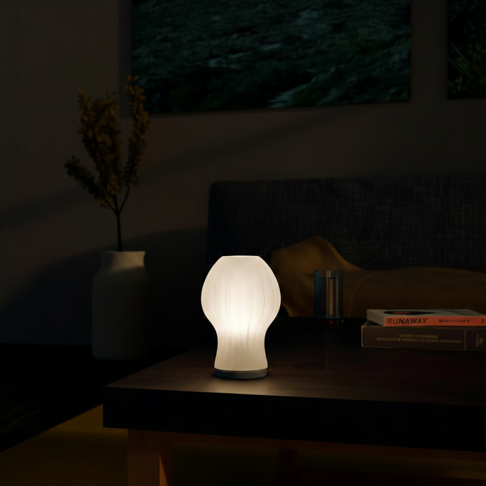 Aurora Lamp | 3D Printed Organic Table Lamp | USB LED & Tea Light | Free Tea Light Included