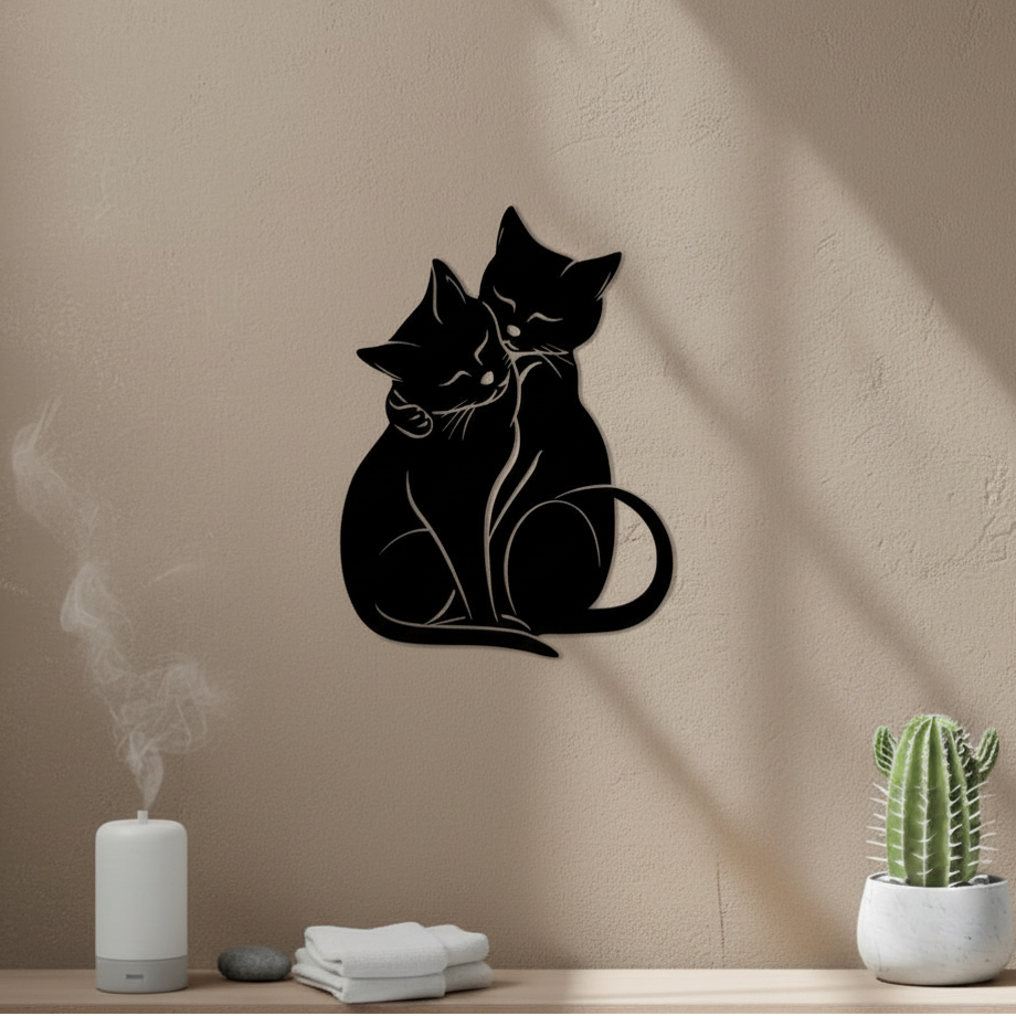 Loving Cats Wall Art | Letterbox Friendly | UK Made