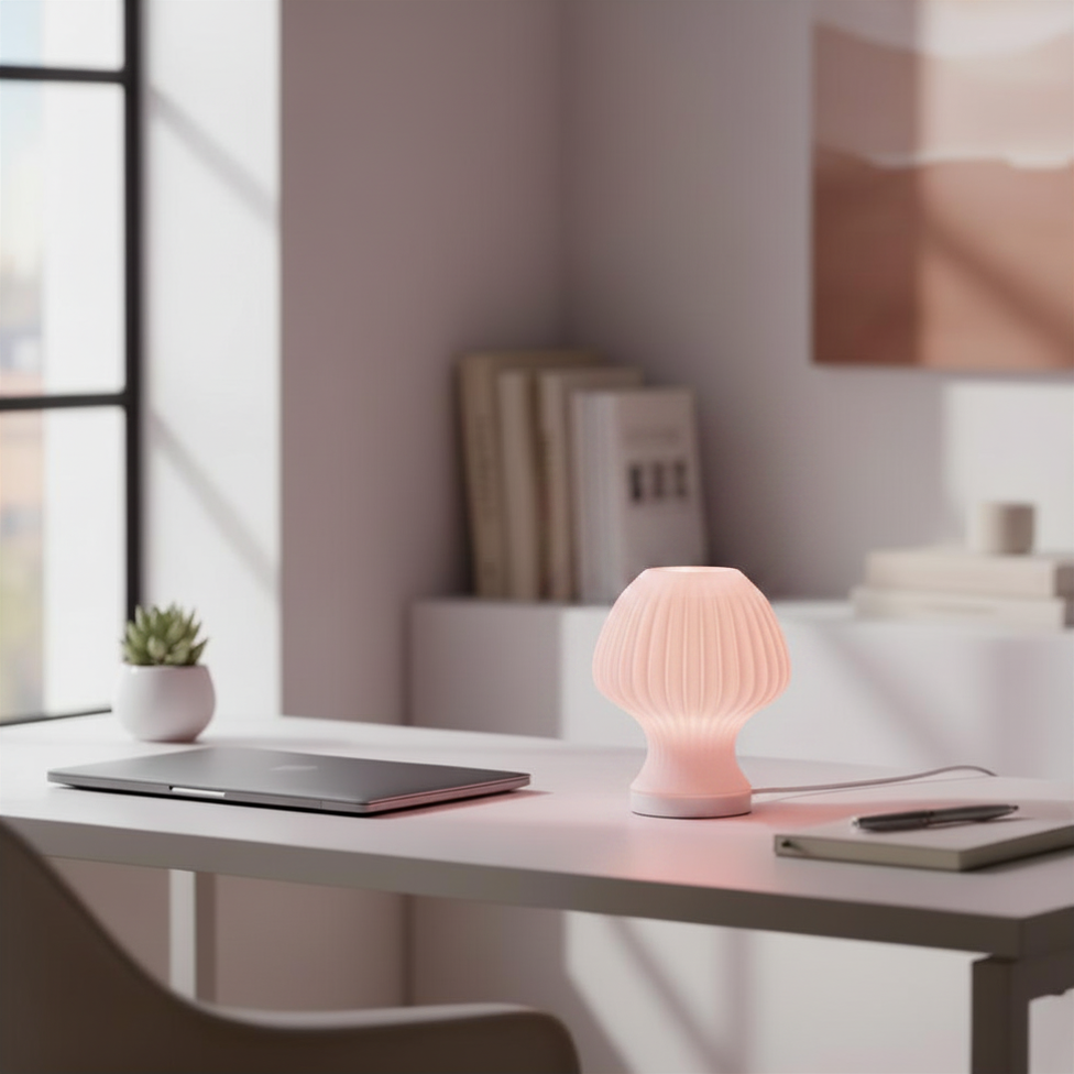 Blob Mushroom Lamp | 3D Printed Decorative Lamp | USB LED & Tea Light | Free Tea Light Included