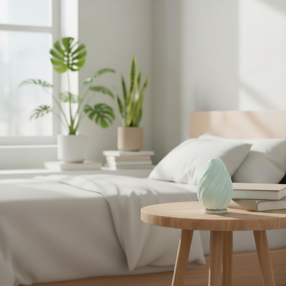 Spiral Flame Lamp | 3D Printed Spiral Table Lamp | USB LED & Tea Light | Free Tea Light Included