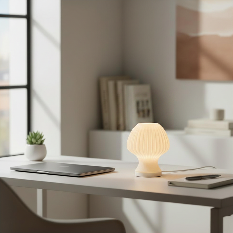 Blob Mushroom Lamp | 3D Printed Decorative Lamp | USB LED & Tea Light | Free Tea Light Included