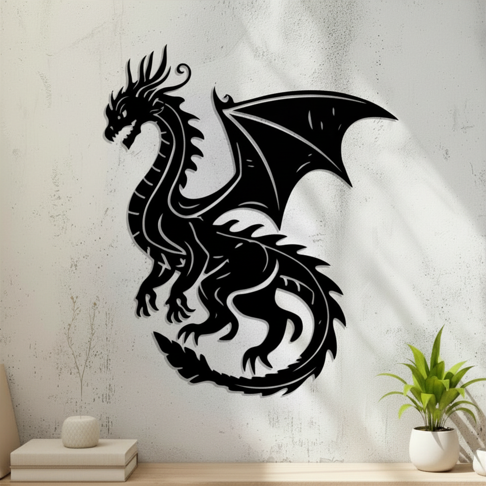 Dragon Wall Art | Letterbox Friendly | UK Made