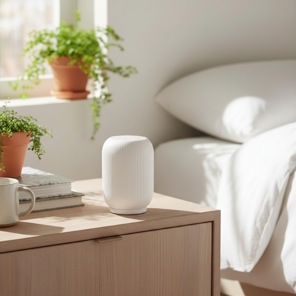 Sophie Lamp | 3D Printed Sculpted Table Lamp | USB LED & Tea Light | Free Tea Light Included