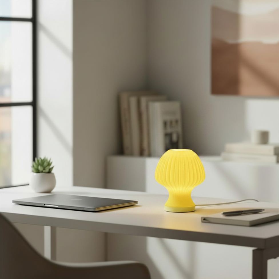 Blob Mushroom Lamp | 3D Printed Decorative Lamp | USB LED & Tea Light | Free Tea Light Included