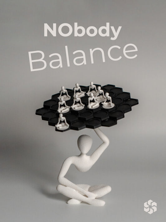 NObody Sculpture - Balance Game | Interactive Stacking Game | 3D Printed