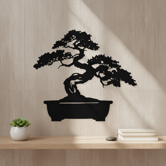 Bonsai Wall Art — 3D printed zen meditation design, shown in home setting — Creative3D Novelties