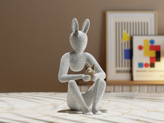 NObody Sculpture - Egg's Embrace | Easter & Spring Décor | 3D Printed