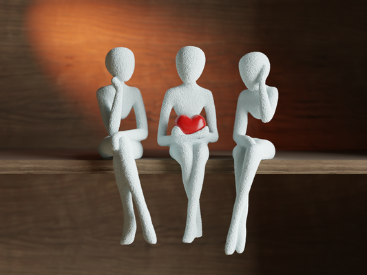 NObody Sculptures - Shelf Sitter Trio | Set of 3 Minimalist Figures | 3D Printed