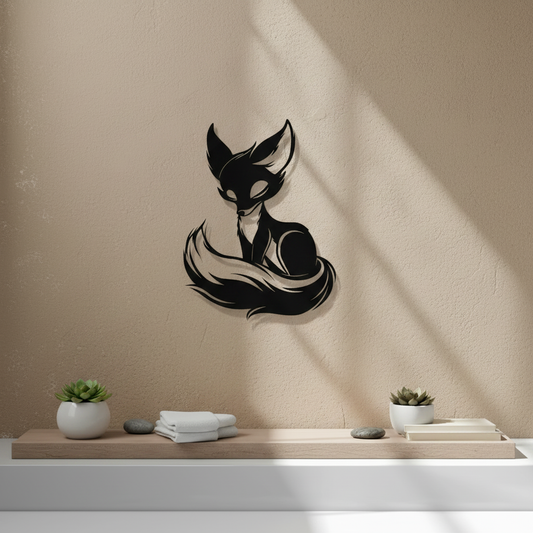Cute Fox Wall Art — 3D printed woodland animal design, shown in home setting — Creative3D Novelties