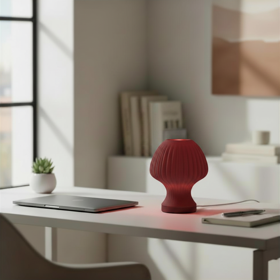 Blob Mushroom Lamp | 3D Printed Decorative Lamp | USB LED & Tea Light | Free Tea Light Included