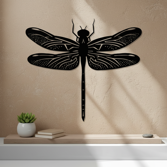 Dragonfly Wall Art — 3D printed graceful garden design, shown in home setting — Creative3D Novelties