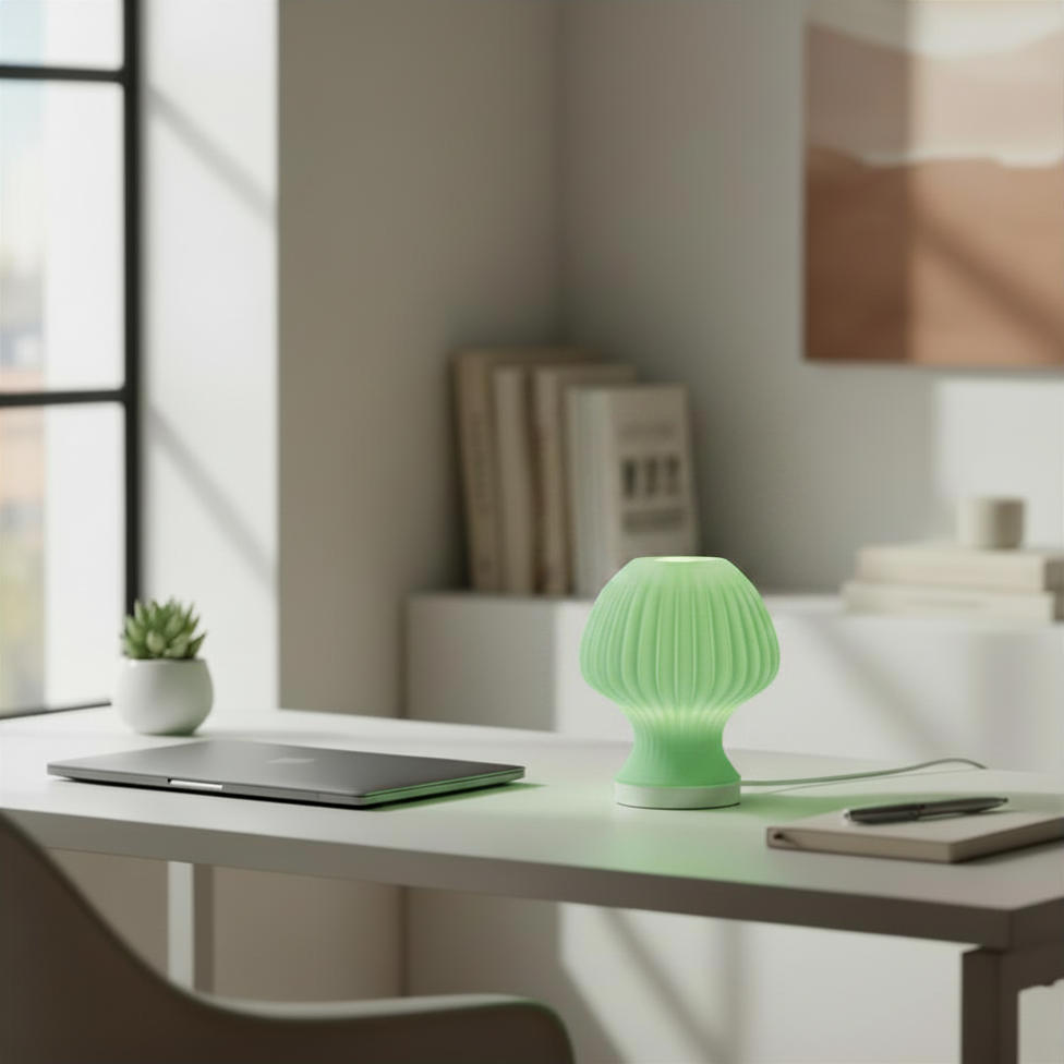 Blob Mushroom Lamp | 3D Printed Decorative Lamp | USB LED & Tea Light | Free Tea Light Included