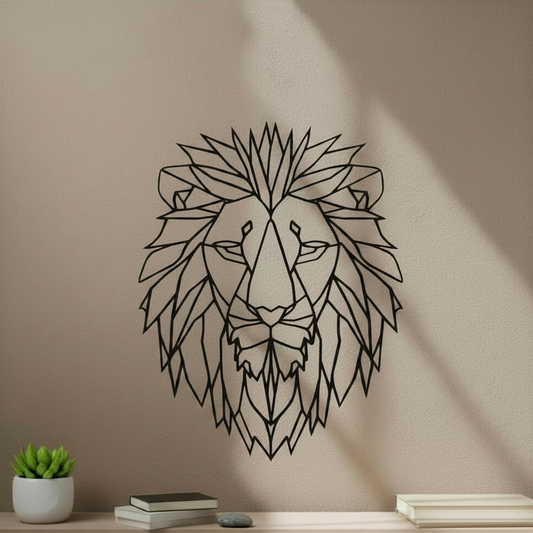 Lion Head Wall Art | Letterbox Friendly | UK Made