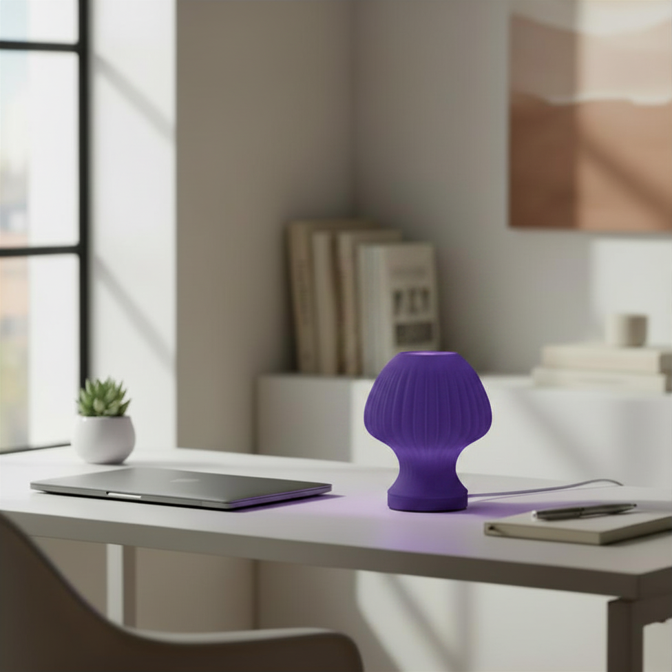 Blob Mushroom Lamp | 3D Printed Decorative Lamp | USB LED & Tea Light | Free Tea Light Included