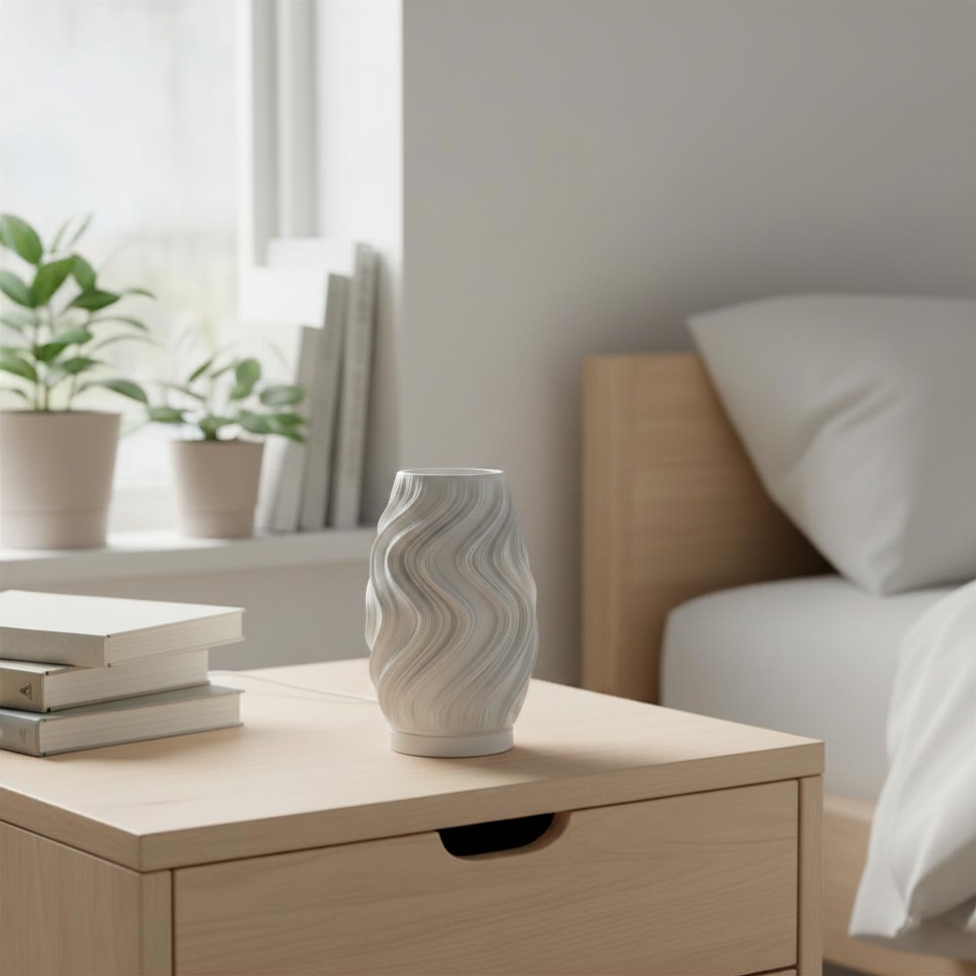 Soren Lamp | 3D Printed Geometric Table Lamp | USB LED & Tea Light | Free Tea Light Included