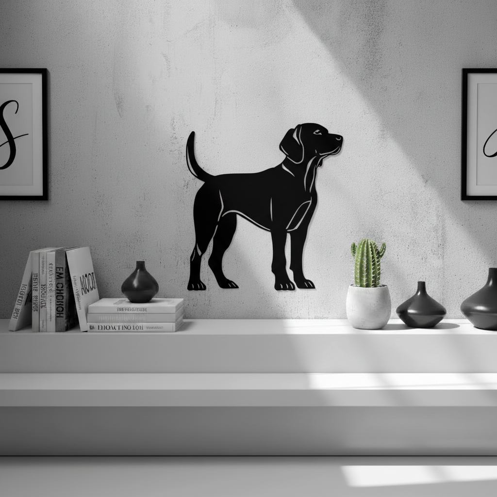 Labrador Wall Art — small and large sizes in jade white, grey and black — Creative3D Novelties